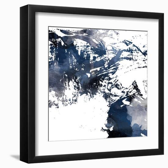 Blue Square Jay Mess-OnRei-Framed Art Print