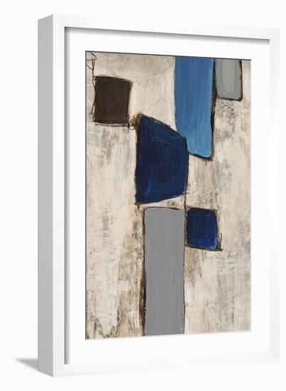 Blue Squared Detail 5-Dennis Dascher-Framed Art Print