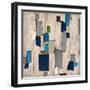 Blue Squared-Dennis Dascher-Framed Art Print