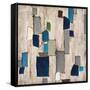 Blue Squared-Dennis Dascher-Framed Stretched Canvas