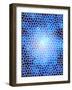 Blue Stain Glass Background-Roxann-Framed Art Print