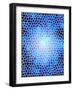 Blue Stain Glass Background-Roxann-Framed Art Print