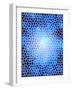 Blue Stain Glass Background-Roxann-Framed Art Print