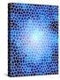 Blue Stain Glass Background-Roxann-Stretched Canvas