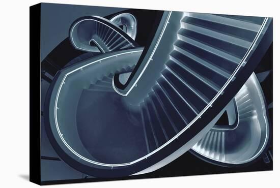 Blue Stair-Henk Van Maastricht-Stretched Canvas
