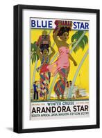 Blue Star Arandora Star Poster-Kenneth Shoesmith-Framed Giclee Print