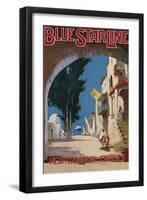 Blue Star Line, Mediterranean Cruises-Maurice Randall-Framed Giclee Print