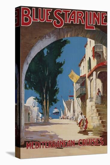 Blue Star Line, Mediterranean Cruises-Maurice Randall-Stretched Canvas