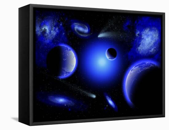 Blue Stars are Amongst the Youngest of the Stars in the Universe-Stocktrek Images-Framed Stretched Canvas