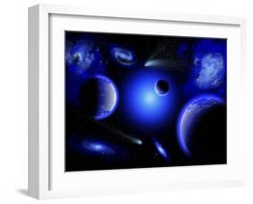 Blue Stars are Amongst the Youngest of the Stars in the Universe-Stocktrek Images-Framed Photographic Print