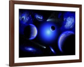 Blue Stars are Amongst the Youngest of the Stars in the Universe-Stocktrek Images-Framed Photographic Print