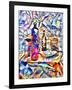 blue still life,2017-Alex Caminker-Framed Giclee Print