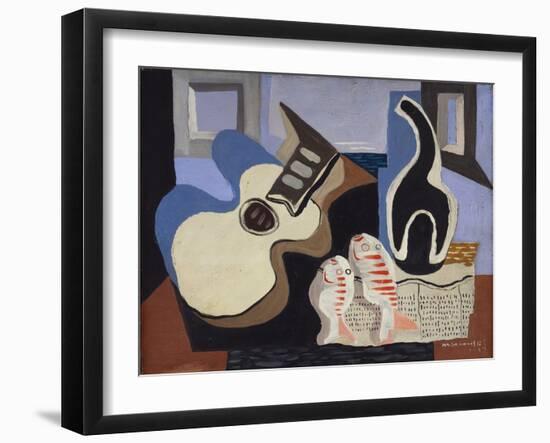 Blue Still Life with Bottle-Louis Marcoussis-Framed Giclee Print