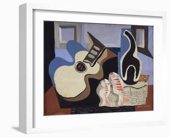 Blue Still Life with Bottle-Louis Marcoussis-Framed Giclee Print