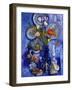 Blue Still Life with Poppies and Shells-Isy Ochoa-Framed Giclee Print