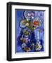 Blue Still Life with Poppies and Shells-Isy Ochoa-Framed Giclee Print