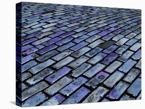 Blue Streets of Old San Juan, San Juan, Puerto Rico, USA, Caribbean-Miva Stock-Stretched Canvas