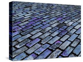 Blue Streets of Old San Juan, San Juan, Puerto Rico, USA, Caribbean-Miva Stock-Stretched Canvas