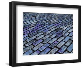 Blue Streets of Old San Juan, San Juan, Puerto Rico, USA, Caribbean-Miva Stock-Framed Photographic Print