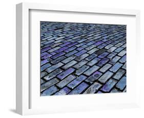 Blue Streets of Old San Juan, San Juan, Puerto Rico, USA, Caribbean-Miva Stock-Framed Photographic Print