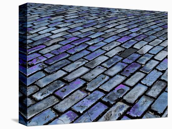 Blue Streets of Old San Juan, San Juan, Puerto Rico, USA, Caribbean-Miva Stock-Stretched Canvas