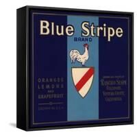 Blue Stripe Brand - Fillmore, California - Citrus Crate Label-Lantern Press-Framed Stretched Canvas