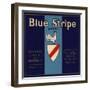 Blue Stripe Brand - Fillmore, California - Citrus Crate Label-Lantern Press-Framed Art Print