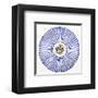 Blue Striped Bowl-Unknown 13th Century Persian Artisan-Framed Art Print