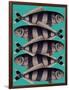 Blue Striped Fish-Fab Funky-Framed Art Print