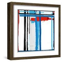 Blue Strokes-NaxArt-Framed Art Print