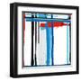 Blue Strokes-NaxArt-Framed Art Print