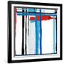 Blue Strokes-NaxArt-Framed Premium Giclee Print