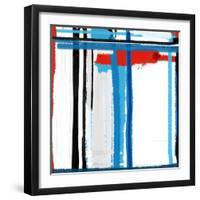 Blue Strokes-NaxArt-Framed Art Print