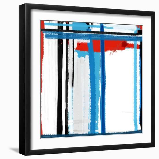 Blue Strokes-NaxArt-Framed Art Print