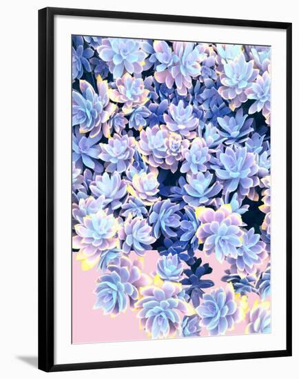Blue Succulent Wall-Dominique Vari-Framed Giclee Print