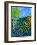 Blue summer flowers-Pol Ledent-Framed Art Print