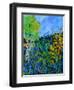 Blue summer flowers-Pol Ledent-Framed Art Print