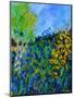 Blue summer flowers-Pol Ledent-Mounted Art Print