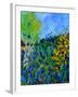 Blue summer flowers-Pol Ledent-Framed Art Print