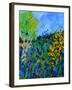 Blue summer flowers-Pol Ledent-Framed Art Print