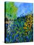 Blue summer flowers-Pol Ledent-Stretched Canvas