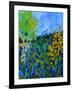 Blue summer flowers-Pol Ledent-Framed Art Print