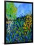 Blue summer flowers-Pol Ledent-Framed Art Print