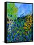 Blue summer flowers-Pol Ledent-Framed Stretched Canvas