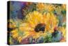 Blue Sunflowers-Richard Wallich-Stretched Canvas