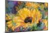 Blue Sunflowers-Richard Wallich-Mounted Giclee Print