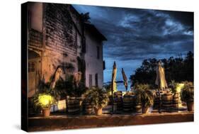 Blue Sunset in Antique Restaurant I-Nish Nalbandian-Stretched Canvas