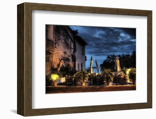 Blue Sunset in Antique Restaurant I-Nish Nalbandian-Framed Art Print