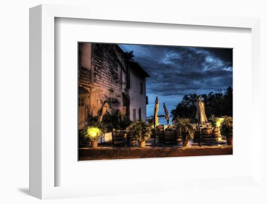 Blue Sunset in Antique Restaurant I-Nish Nalbandian-Framed Art Print