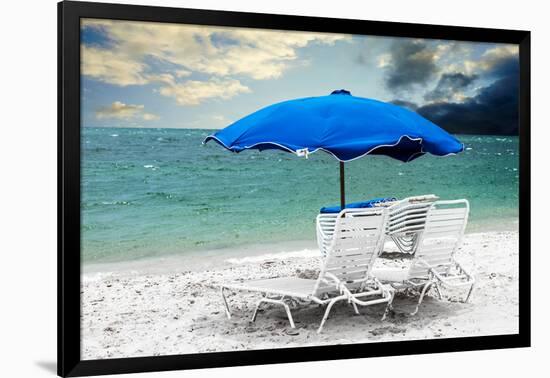 Blue Sunshade - Miami Beach - Florida-Philippe Hugonnard-Framed Photographic Print